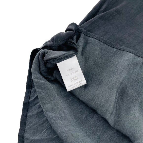 Maison DAmélie Womens Blouse With Ruffled Collar Long Sleeves Black sz medium - Picture 4 of 7